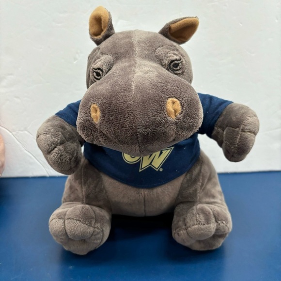 George Washington University GWU Hippo Mascot Plush - Picture 1 of 5